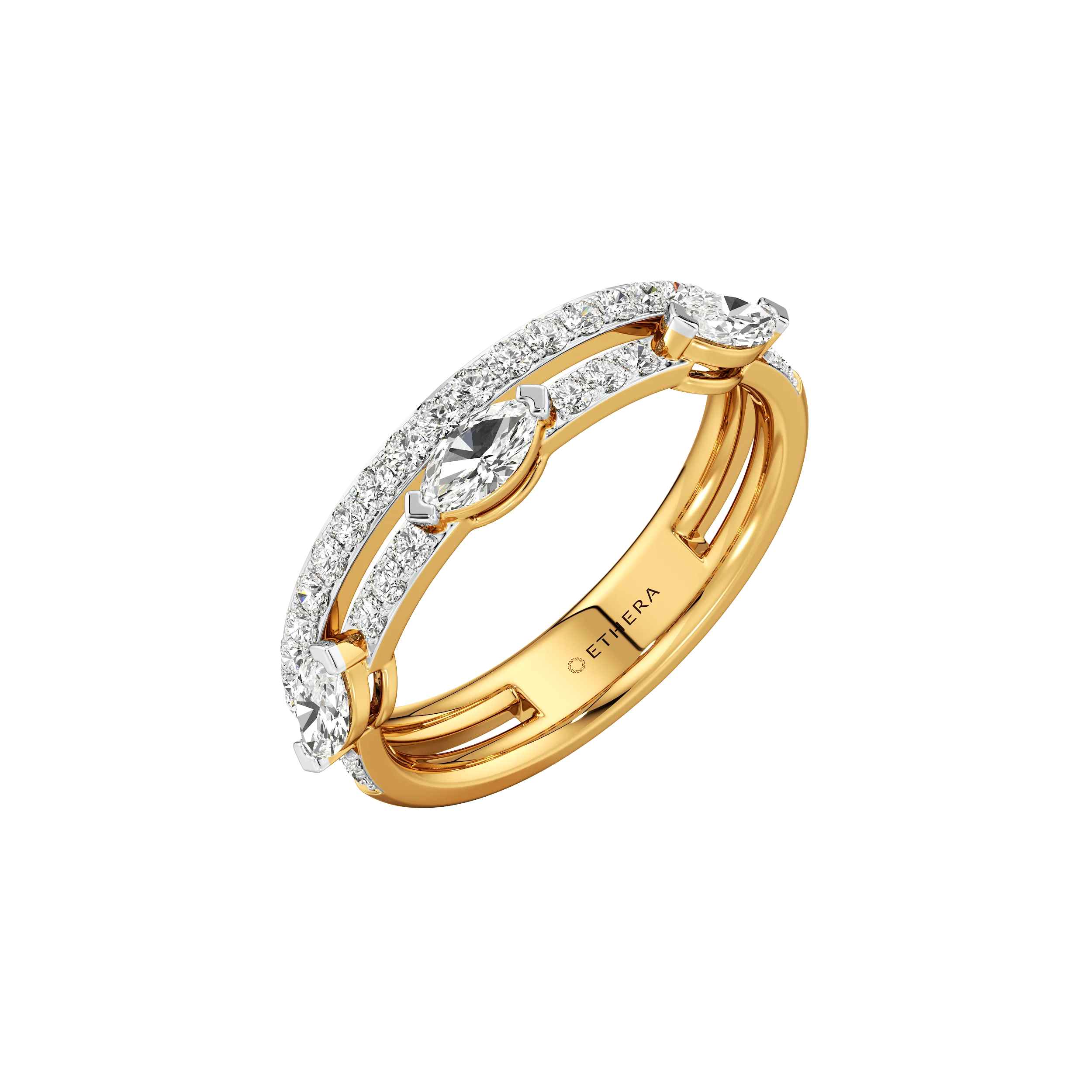 Triad Glow Ring | Ethera Diamonds